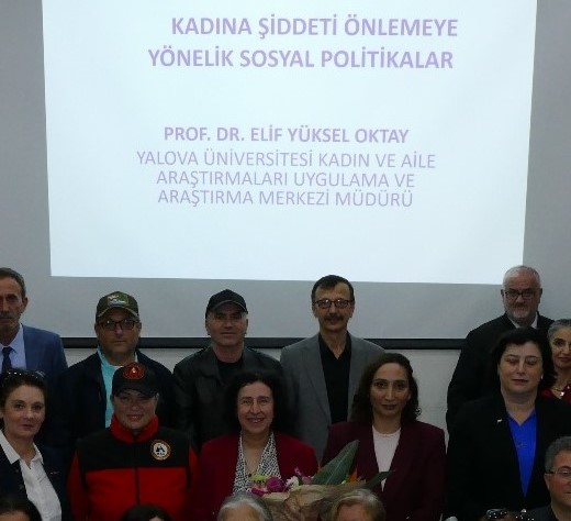 PROF. DR. ELİF YÜKSEL OKTAY “KADINA ŞİDDETİ ÖNLEMEK İÇİN  UYGULANAN POLİTİKALAR” KONULU BİR KONFERANS VERDİ.
